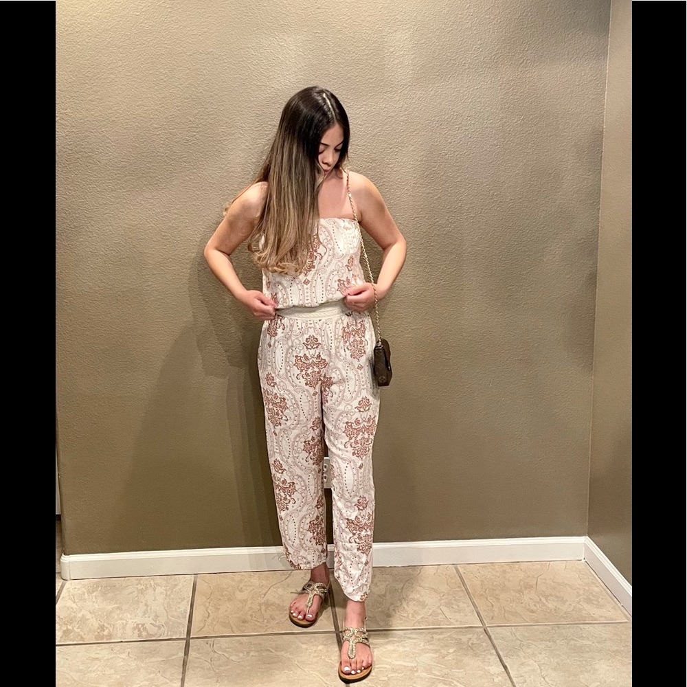 Collective Concepts 100% Rayon, Strapless Jumpsuit